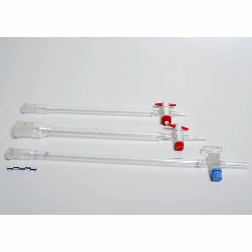 Glass Chromatography Columns - Glass, Silver | Precision Bore, Chemical Resistant, Durable, Laboratory Grade, Transparent, Reusable