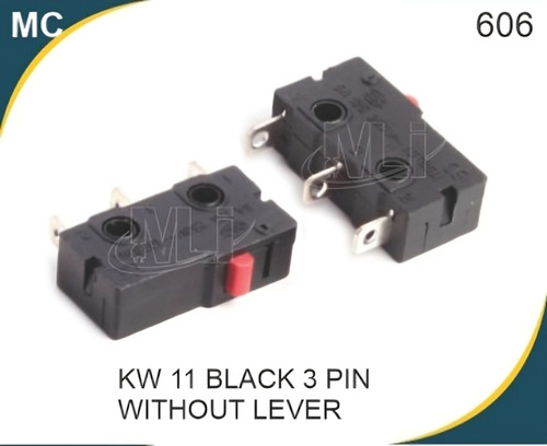 Micro Limit Switch - Color: Black Body With Metal Lever