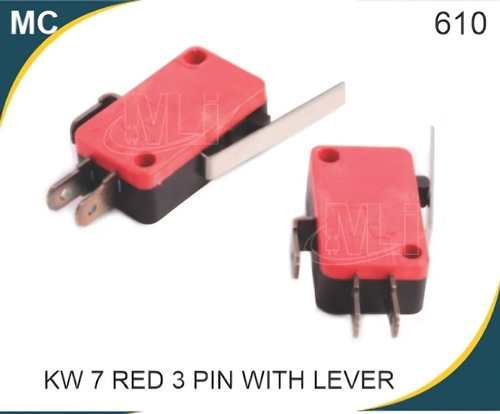 Micro Switch Kw 7 RED 3 Pin with Lever