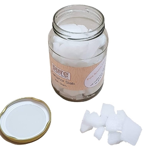 Pure Source India Camphor Slab In Glass Jar