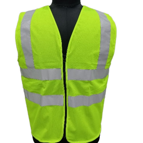 Safety Jacket - Durable Weather-Resistant Fabric, Green Color with Reflective Strips | Lightweight Unisex Fit for Enhanced Visibility in Industrial Work