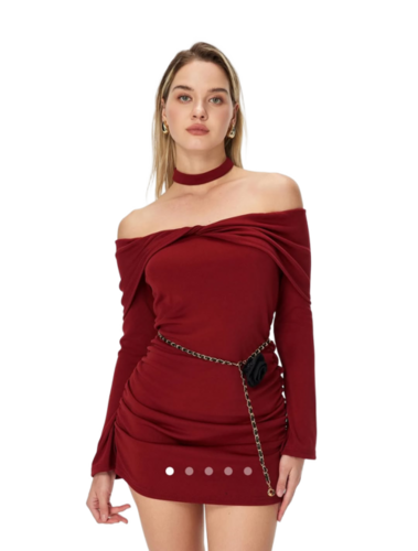 Savana - Off Shoulder Ladies Party Wear Dress