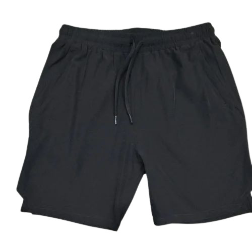 Lycra Plain Black Shorts