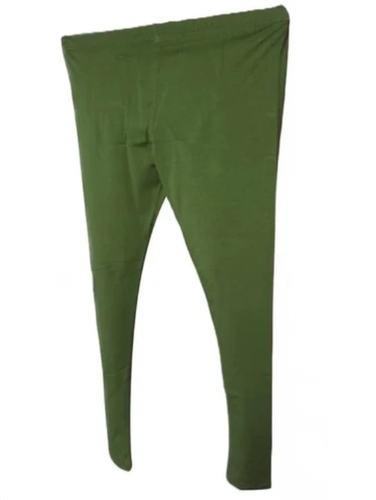 Olive Green Ladies Cotton Ankle Length Legging