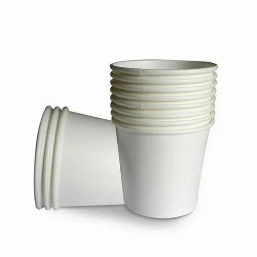 Disposable Cup - Paper Material, Various Sizes Available, White Color - Eco-Friendly, Lightweight, Fine Finished, Disposable, Plain Pattern