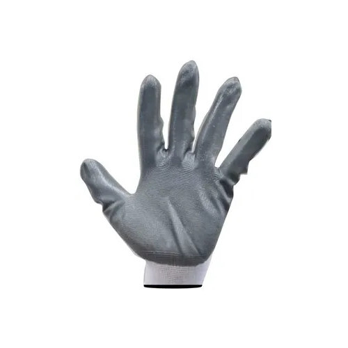 Grey Nitrile Safety Hand Gloves