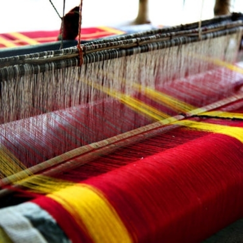 Red Handloom Fabrics