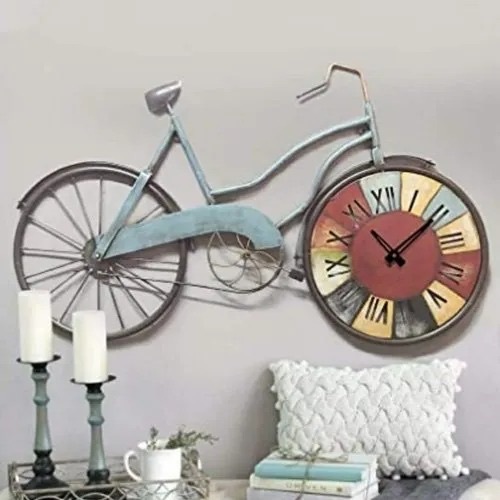 Wall Mounted Hanging Bicycle With Clock