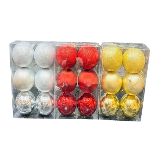 4 Inch Plastic Christmas Balls