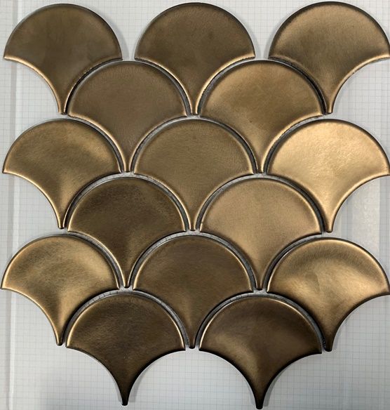Golden Glass Mosaic Highlighter Tiles
