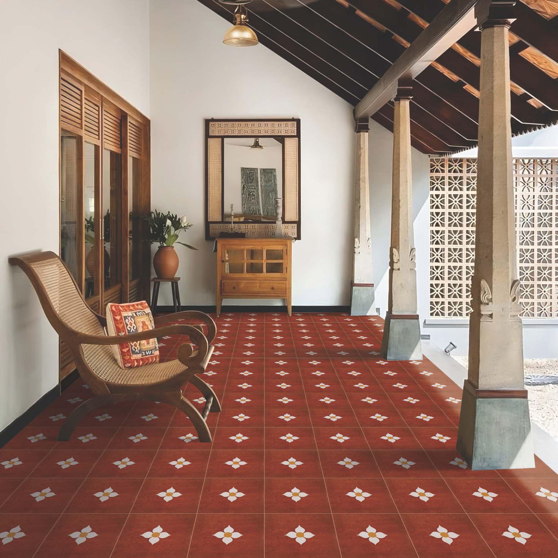 Handmade Moroccan Floor Tile - Color: Multi Color