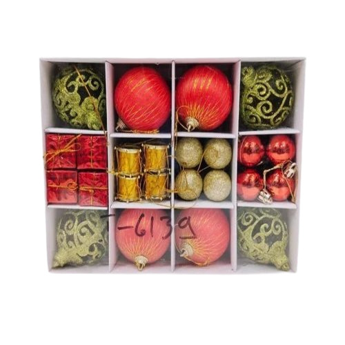 Plastic Christmas Ball Ornaments Set