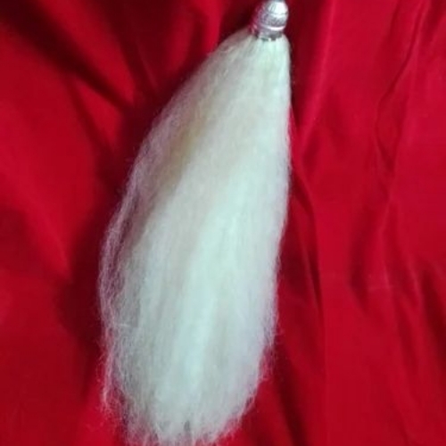 White Puja Items Chawar