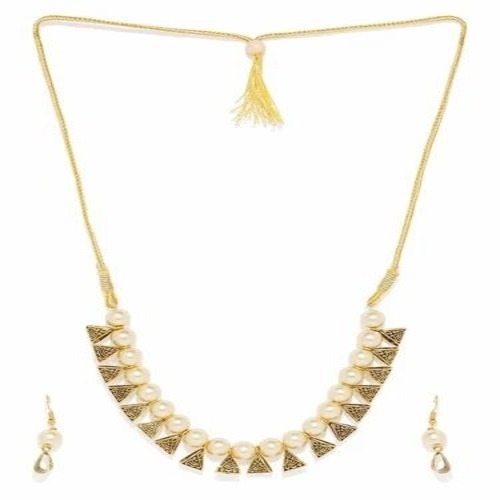 Golden Beads Necklace Set
