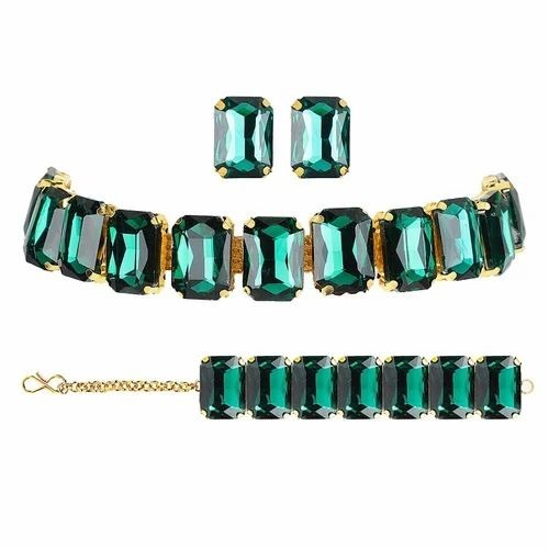 Green Choker Necklace Set