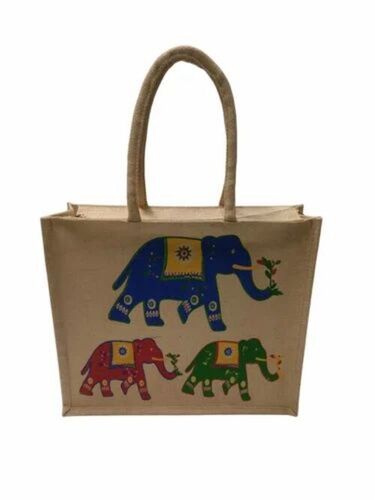 Printed Jute Shopping Bag