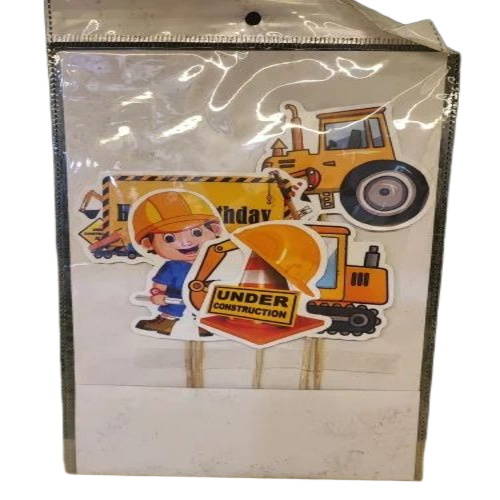 Construction Theme Cake Topper