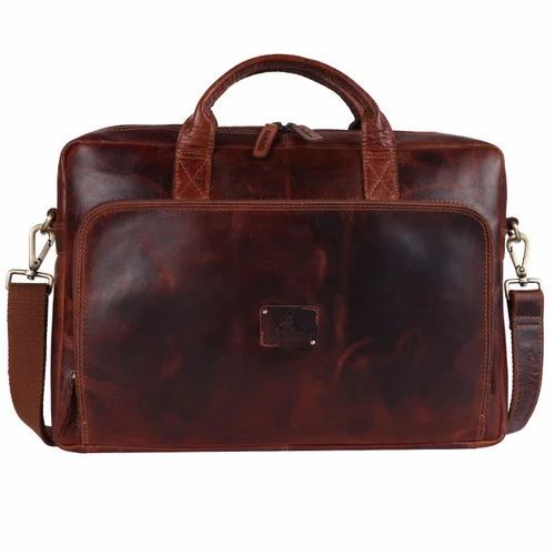 Dark Brown Leather Laptop Bag