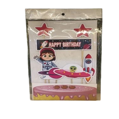 Space Girl Theme Cake Topper