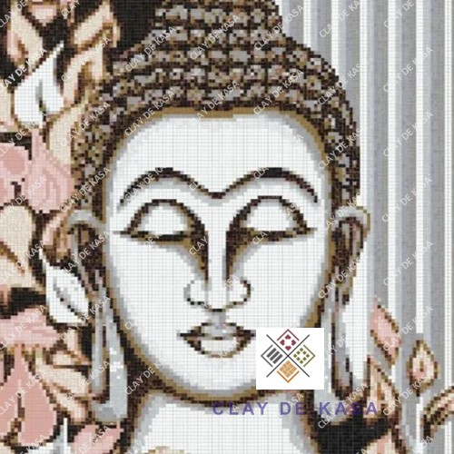 Buddha Mosaic Artwork Mural Tiles - Color: Multi Color