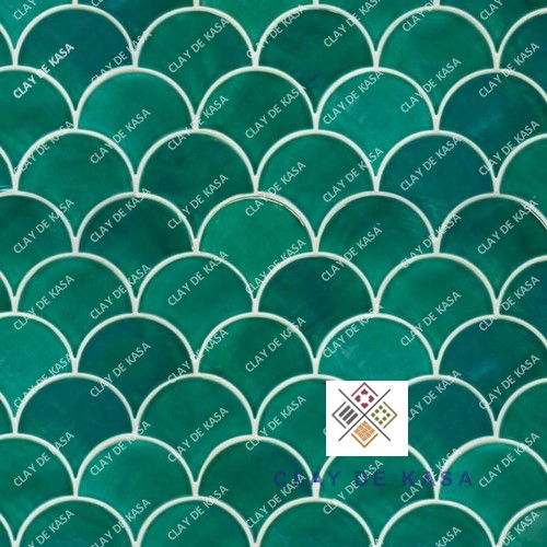 Fish Scale Handmade Ceramic Tile