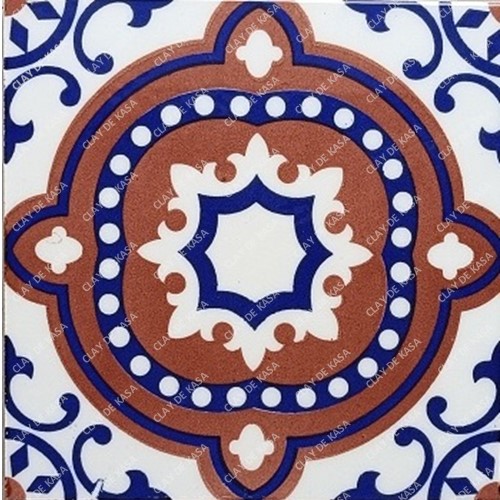 Ceramic Handmade Blue Pottery Tile - Design Type: Traditional