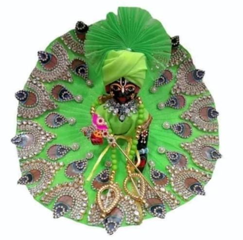 Multicolor Laddu Gopal Dress Poshak - Size 4, Soft Fabric Multicolor | Eco-Friendly, Rust Proof, Handcrafted Finish