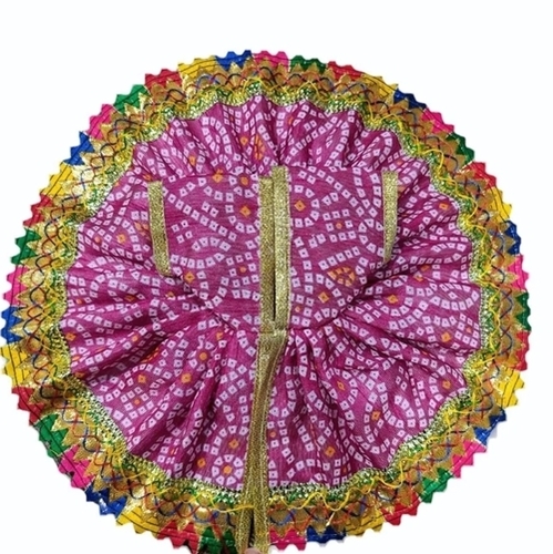 Pink Laddu Gopal Dress Poshak - Size 4, Pink | Intricate Embroidery, Bead Work, Soft Fabric, Festive Look