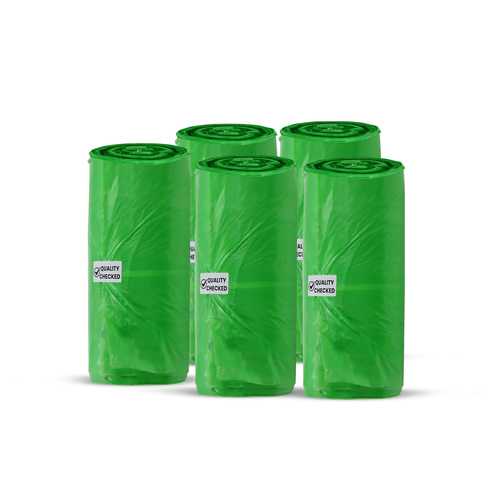 Imeco 30 Pcs 43X48 Cm Small Garbage Bags With Drawstring Pack Of 5 - Color: Green