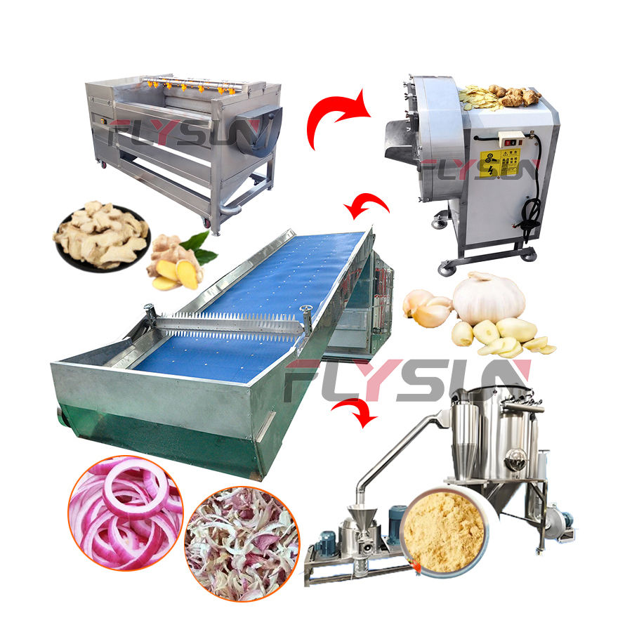 Professional Vegetable Drying Oven Dryer Machine Dehydrated Garlic Ginger Onion Powder Making Machine - Color: White