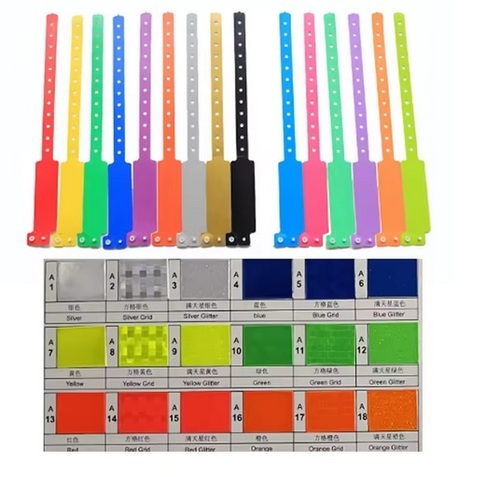 QR Code Medical Tag Plastic Bracelet With Fastener for Beach Resort