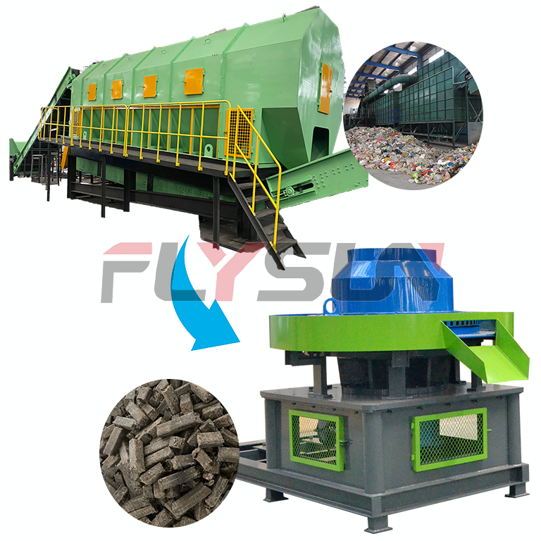 Waste Energy Conversion Equipment Waste Screening Machine Rdf Fuel Rod Production Line - Bag Size: Large