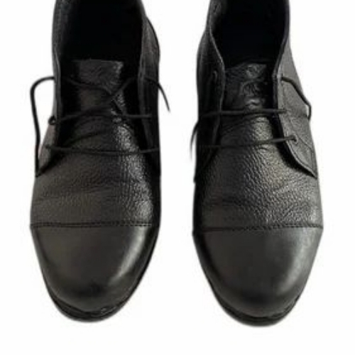 Black Security Guard Leather Shoes