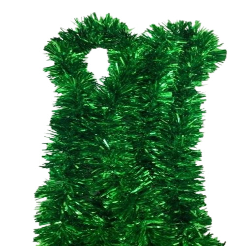 Green Plain Tinsel Garland