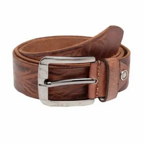 Men Brown Casual Leather Belt
