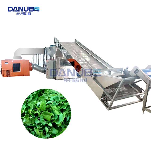 Mesh Belt Dryer Moringa Leaves Drying Machine Moringa Leaves Cleaning Drying Grinding And Packaging Line - Advantage: High Working Effiency