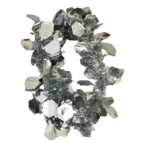 Silver Glossy Tinsel Garland