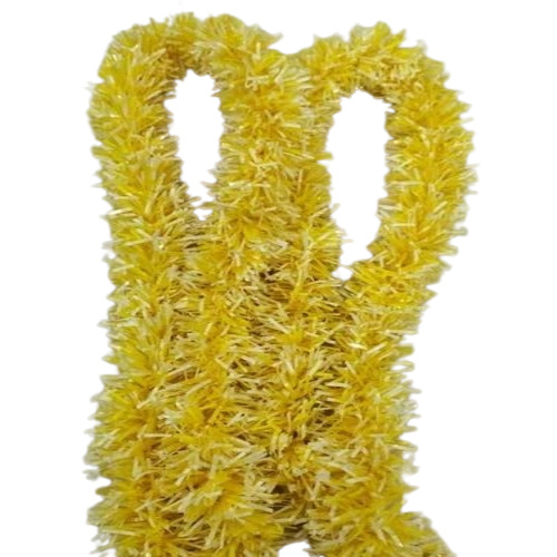 Yellow Plastic Tinsel Garland