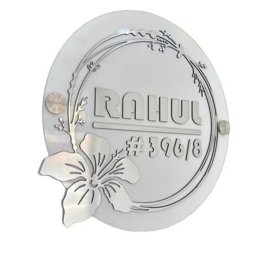 Acrylic Round Home Name Plate