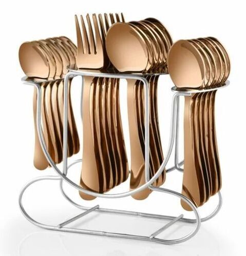 Elegante 24 Pcs Blossom Spoon Royal Rosegold Cutlery Set