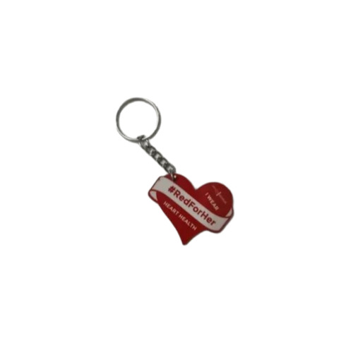 Heart Shape Plastic Keychain