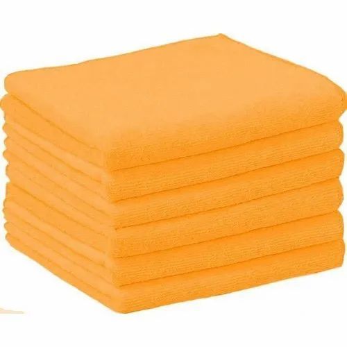Light Orange Microfiber Cleaning Towel