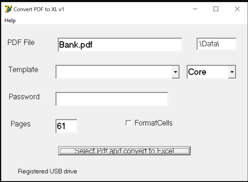 PDF to XL Software Services