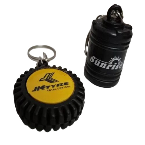 Tyre Shape Plastic Keychain
