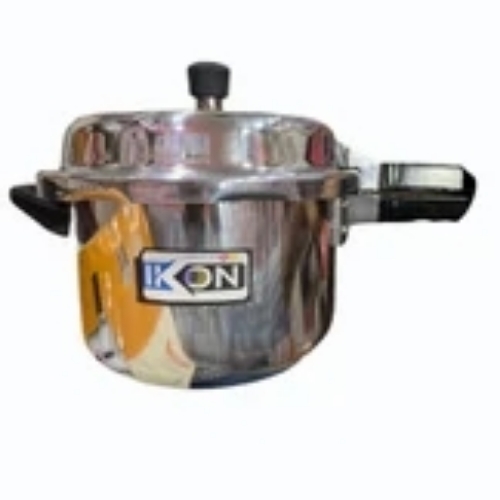 Five Litre Pressure Cooker - Stainless Steel 5 Liter, Bakelite Handle, Pressure Indicator | Easy Handling, Energy Efficient, Lightweight, Smooth Finish