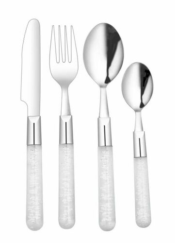 24 Pcs Maple Clear Cutlery Set