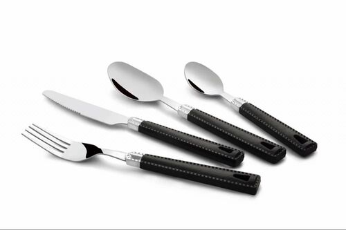 24 Pcs Ritz Black Cutlery Set