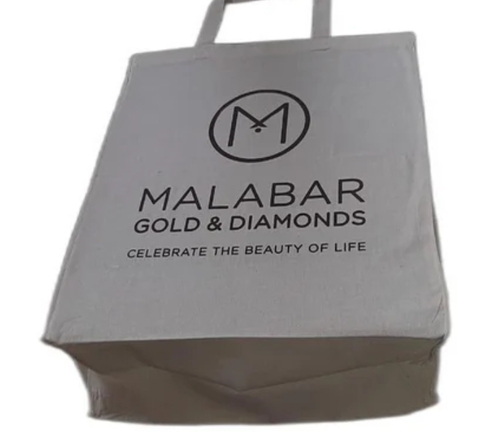 3 Kg Durable White Printed Cotton Roto Bag