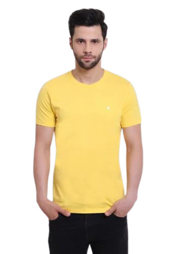 Cotton Men Round Neck Plain T Shirt