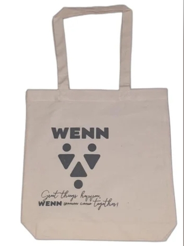 Durable Loop Handle Printed Cotton Tote Bag